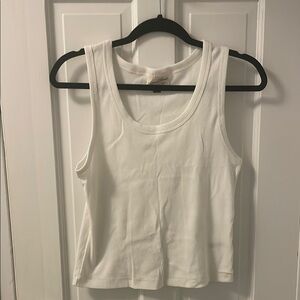 Universal Thread White Fitted Crop Tank Top